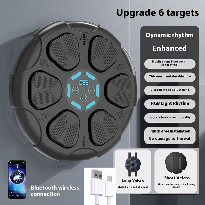 Bluetooth Boxing Target Home Boxing Fitness Light Music Boxing Trainer